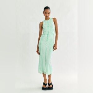 Brand New Zara Green Tie Dye Dress Size L